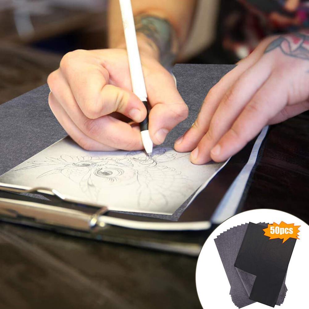 50 stks/set Zwart A4 Copy Carbon Papier Schilderen Tracing Papier Graphite Schilderen Herbruikbare Schilderen Accessoires Leesbaar Tracing