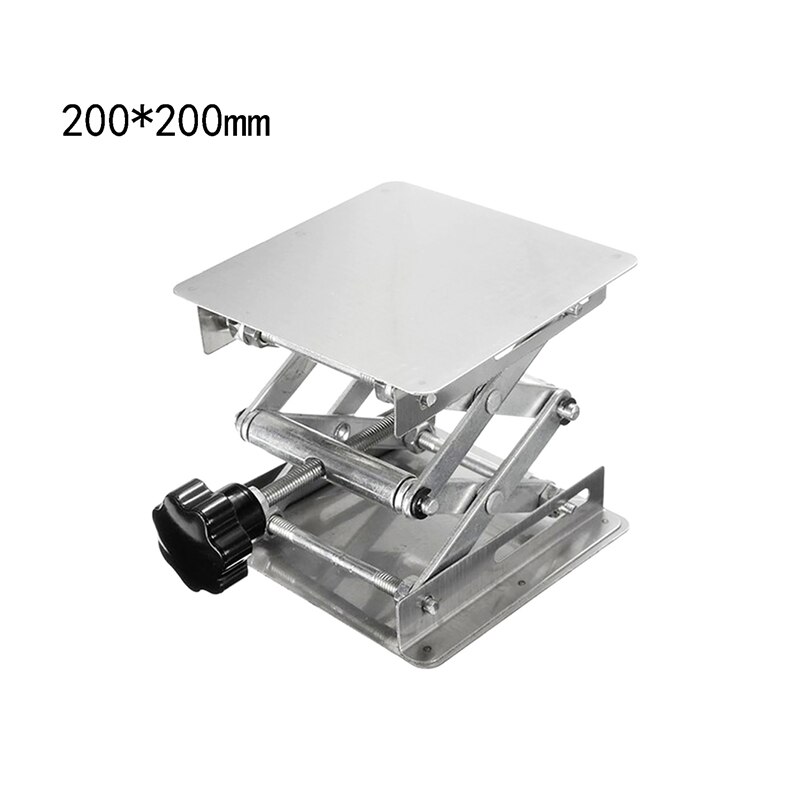 200x200mm Stainless steel Router Table Woodworking Engraving Lab Lifting Stand Rack Platform Woodworking Benches: 200x200mm