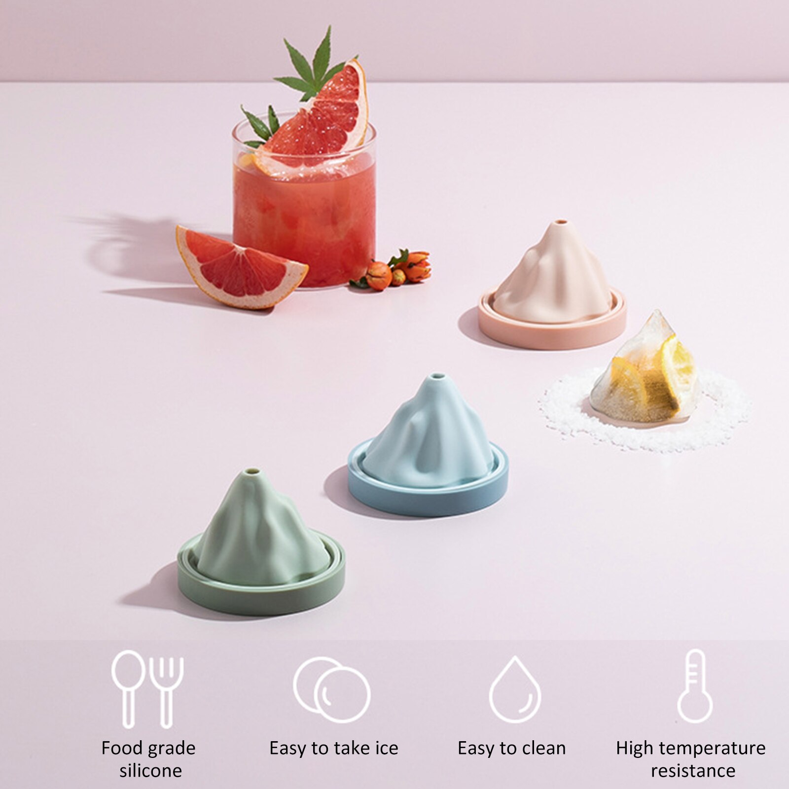 Moule à glaçons en Silicone en forme de montagne, en forme de neige, pour chocolat, glace, cuisson 3D, outil de cuisine pour Cocktail, Pudding, bonbons