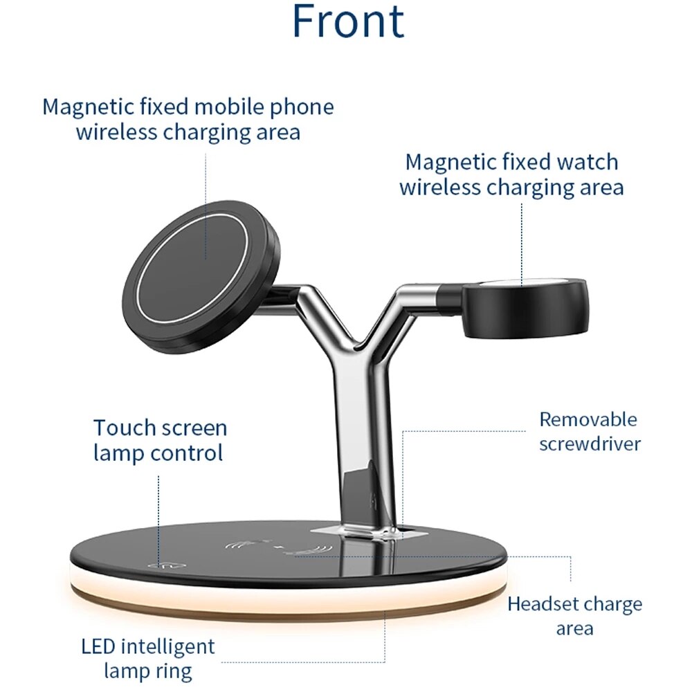 15W Magnetic Wireless Charger 3 in 1 Fast Charging Station for Magsafe iPhone 12 pro Max Chargers for Apple Watch Airpods pro