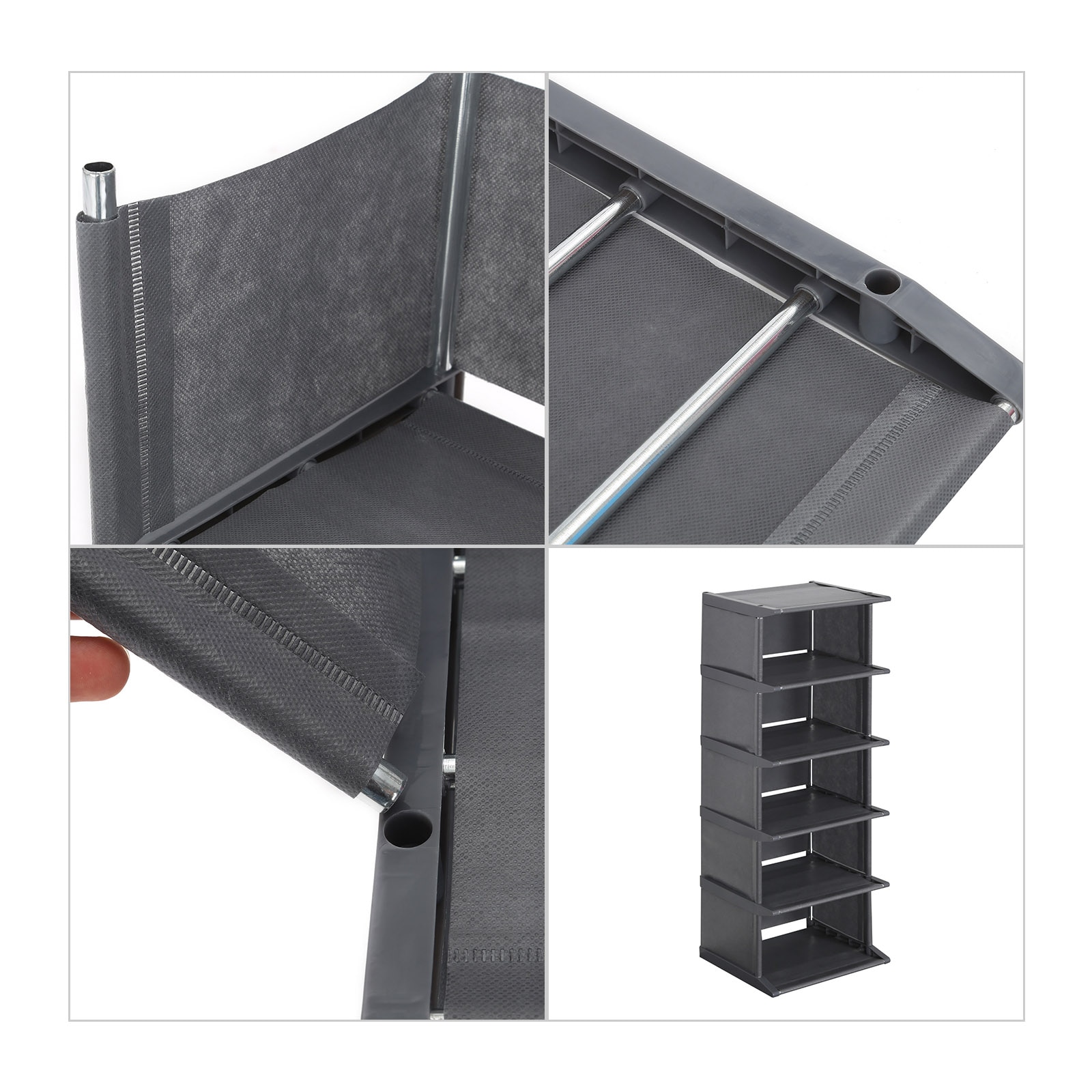 CellDeal 4/6/8 Layer Useful Shoe Rack DIY Easy Assembly Shoes Storage Cabinet Dustproof Moistureproof Shoe Shelf Large Capacity