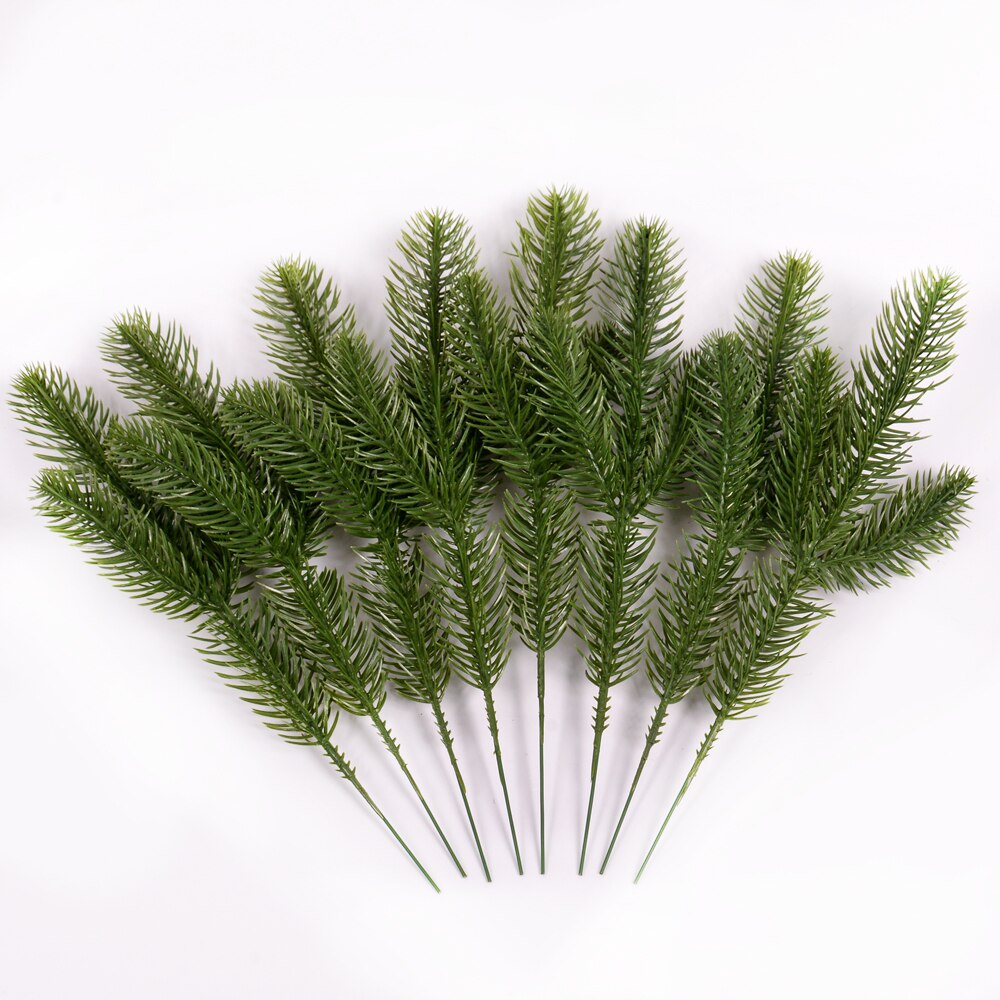 5/10 stücke Weihnachten Künstliche Grün Kiefer Zweige Künstliche Blume Pflanze Hochzeit Weihnachten DIY Hause Weihnachten Baum Dekoration