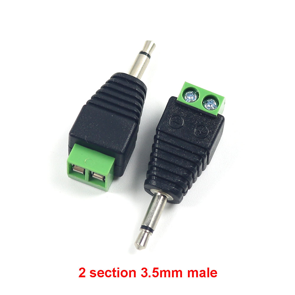 1-10 stuks 3.5mm 6.3mm jack connector stereo adapter 3.5mm RCA audio mono kanaal plug naar schroef terminal audio mono kanaal plug