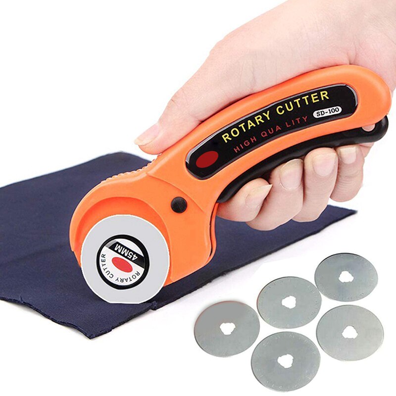 5PCS 45 mm Circular Rotary Cutter Replacement Spare Safety Blades Hand Held Refill Fabric Leather Craft Steel Quailting cutters