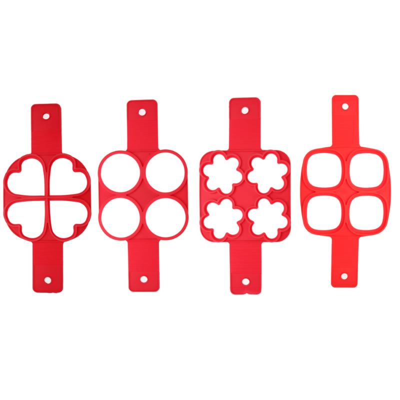 Pancake Egg Cooker Maker Nonstick Cooking Tool Round Heart Flower Square Shape Pan Flip Eggs Mold Kitchen Baking Accessories