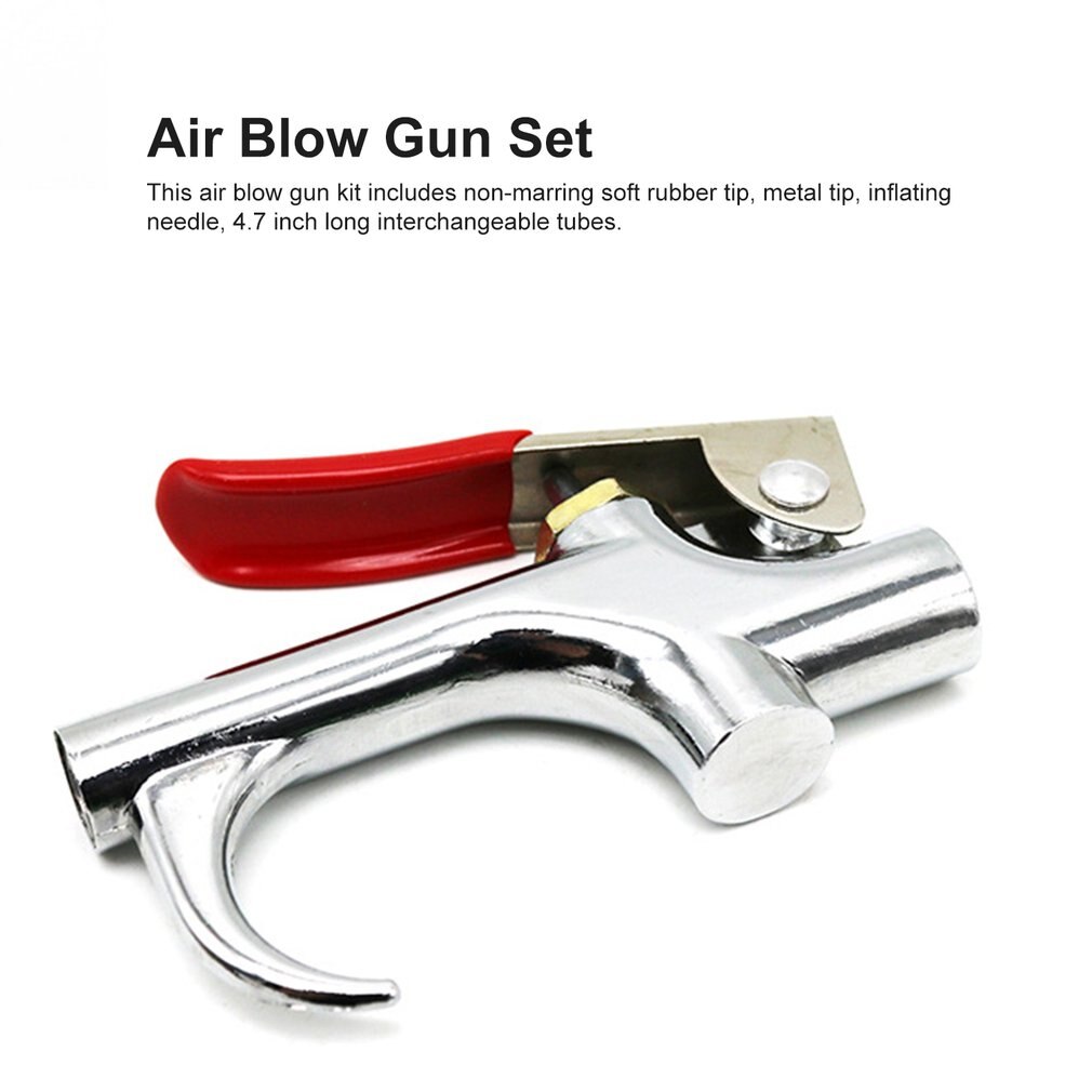5Pcs/7Pcs Air Compressor Tools Kit Air Blow Gun Set with 5 Interchangeable Nozzles and Over-Sized Trigger Tool Set