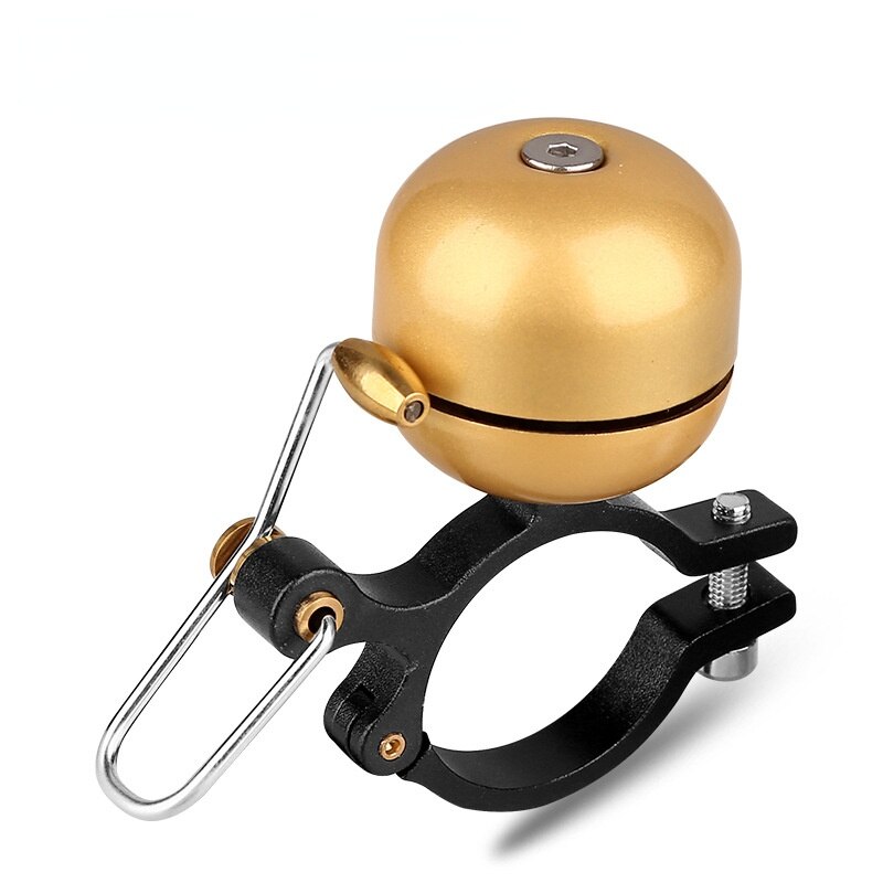 Bike Bell Fiets Koperen Bel Hoorn Mountainbike Retro Koperlegering Mini Bel Opvouwbare Scooter Super Luid Scherpe Speaker Fiets Accessoire: Gold