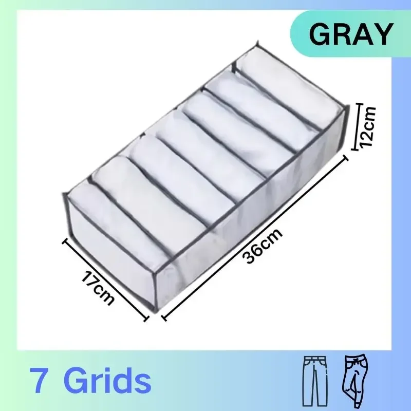 Foldable Wardrobe Organizers Underwear Organizer Box Bra Underwear Sock Organizer Box for Underwear Socks Pants in the Cabinet: Silver