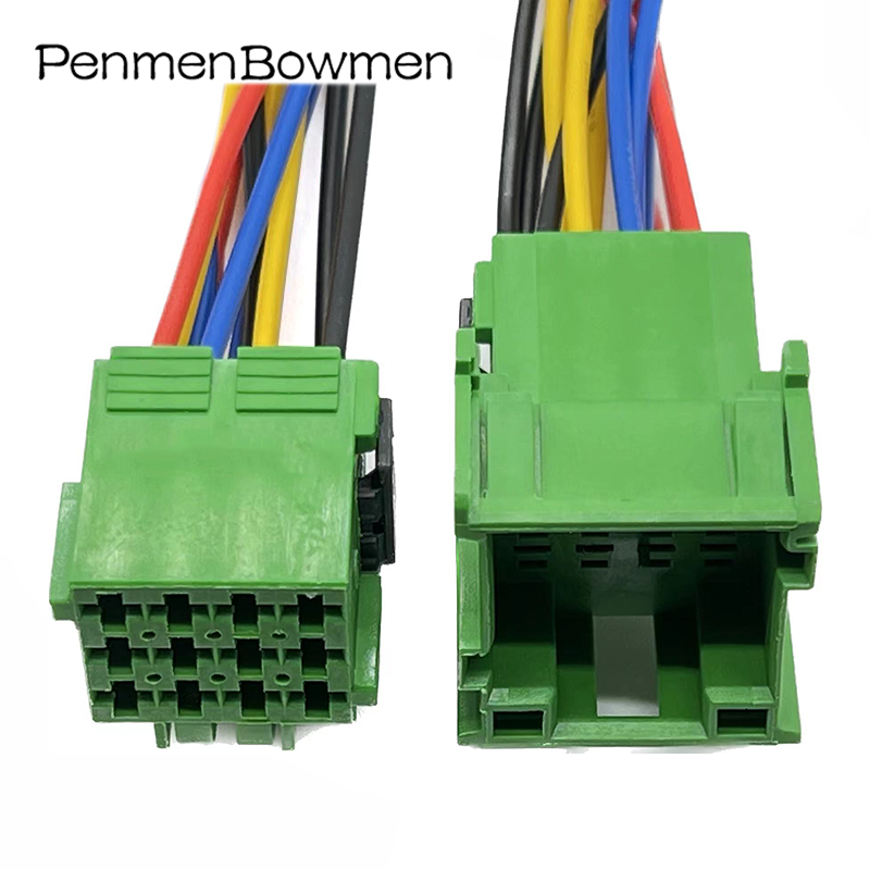 1 Set 12 Pin Car CD Player Auto Electrical Cable Connectors Female Plug Wire Harness With Cable 1-967622-1 1-967627-1