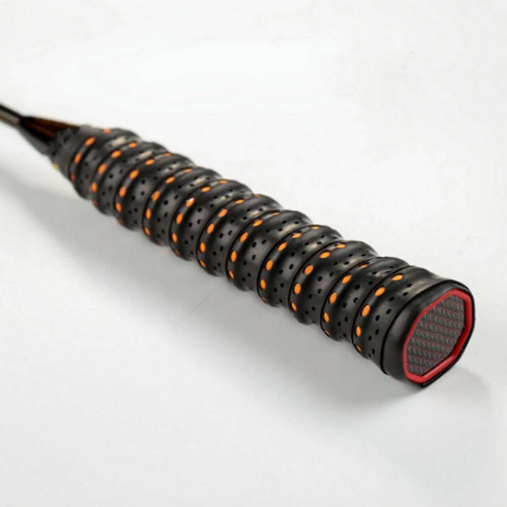 11 farver anti slip ketcher over greb roll tennis badminton squash håndtag tape badminton ketcher svedbånd: Sort