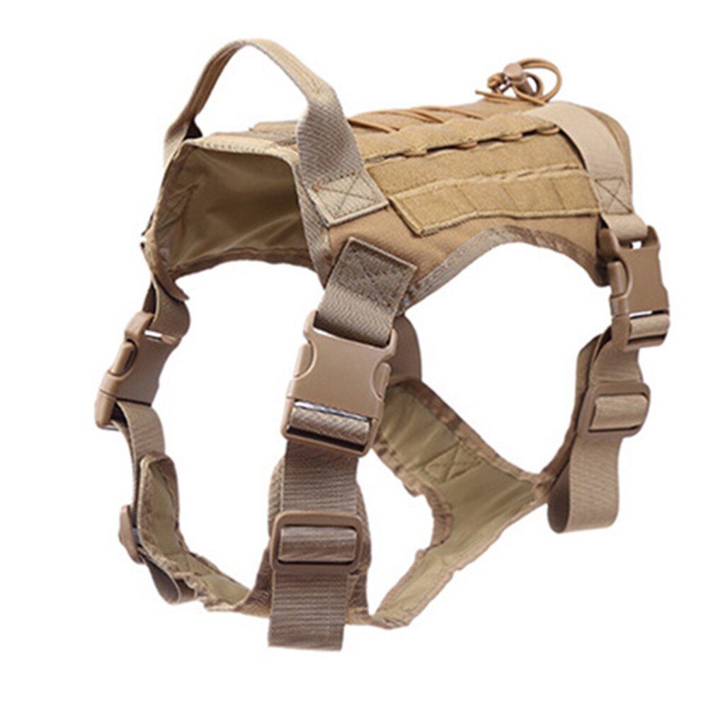 Hond Rugzak Harnas Hond Harnas Vest Verstelbare Ademend Harnassen Voor Medium Grote Hond Huisdier Accessoires: Khaki / XL