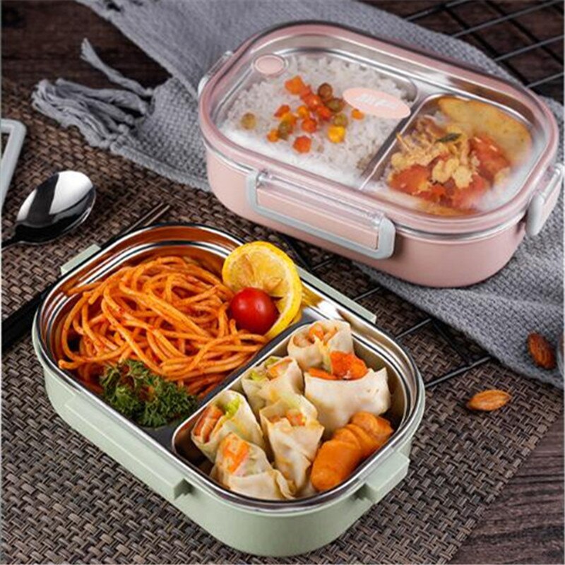304 Stainless Steel Thermos Lunch Box for Kids Gray Bag Set Bento Box Leakproof Japanese Style Food Container Thermal Lunchbox