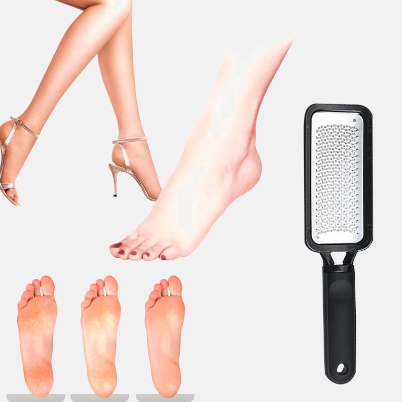 Microplane râpe pour pieds talon râpe fichier pied pédicure callosités dissolvant dur peau morte épurateur manucure outils noir pied gommage