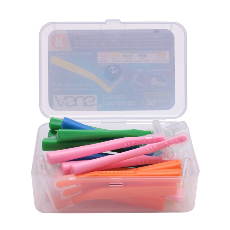 ASUS L Shape Push-Pull Interdental Brush 20Pcs/Box Oral Care Teeth Whitening Tooth Pick Tooth Orthodontic Toothpick Tooth: MULTI