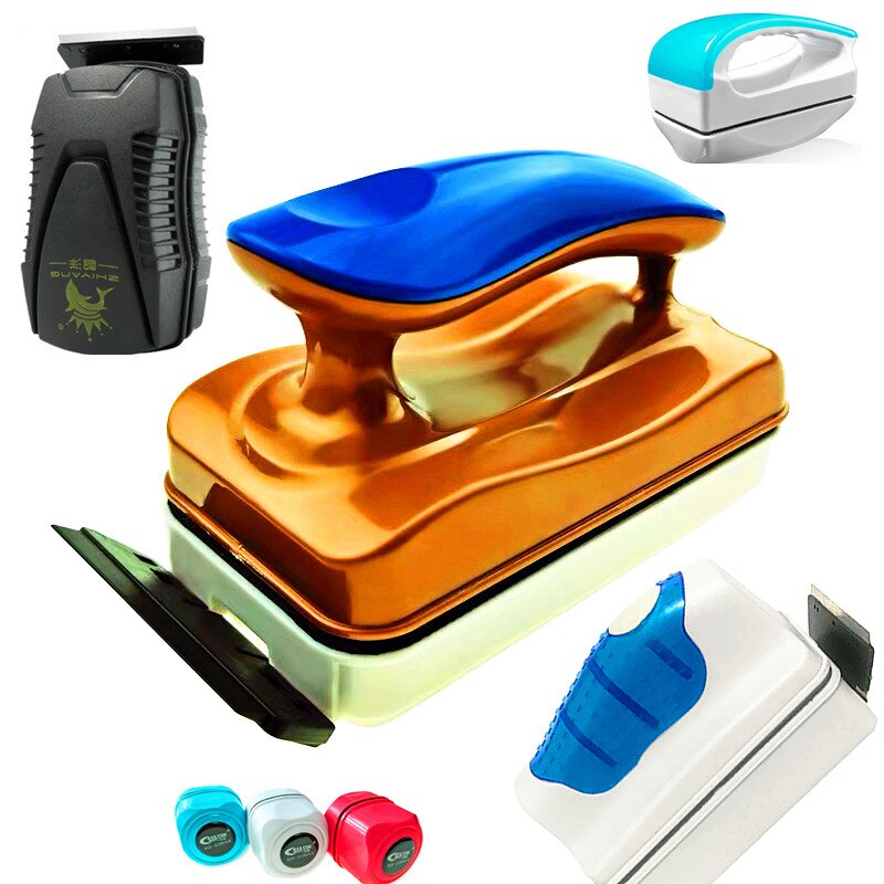 Glazen borstel magnetische aquariumvisborstels drijvende schoonmaakglas schraper magnetische borstel plastic spons gereedschap