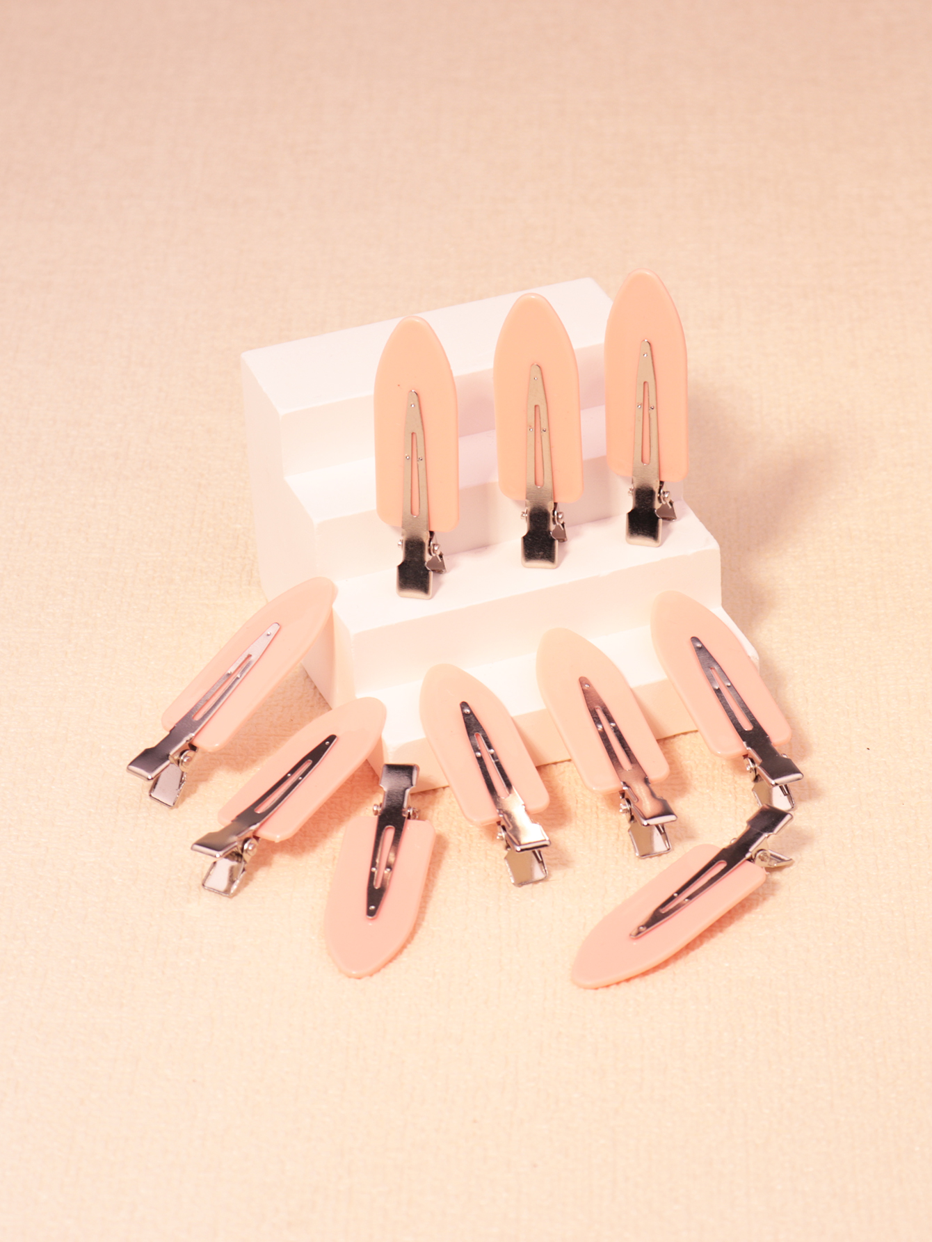 10 Uds. Pinzas para el cabello laterales antideslizantes sin costuras, peinados de maquillaje, pinzas para el cabello, accesorios para el cabello de , especiales para pelucas de cabello real: Rosa