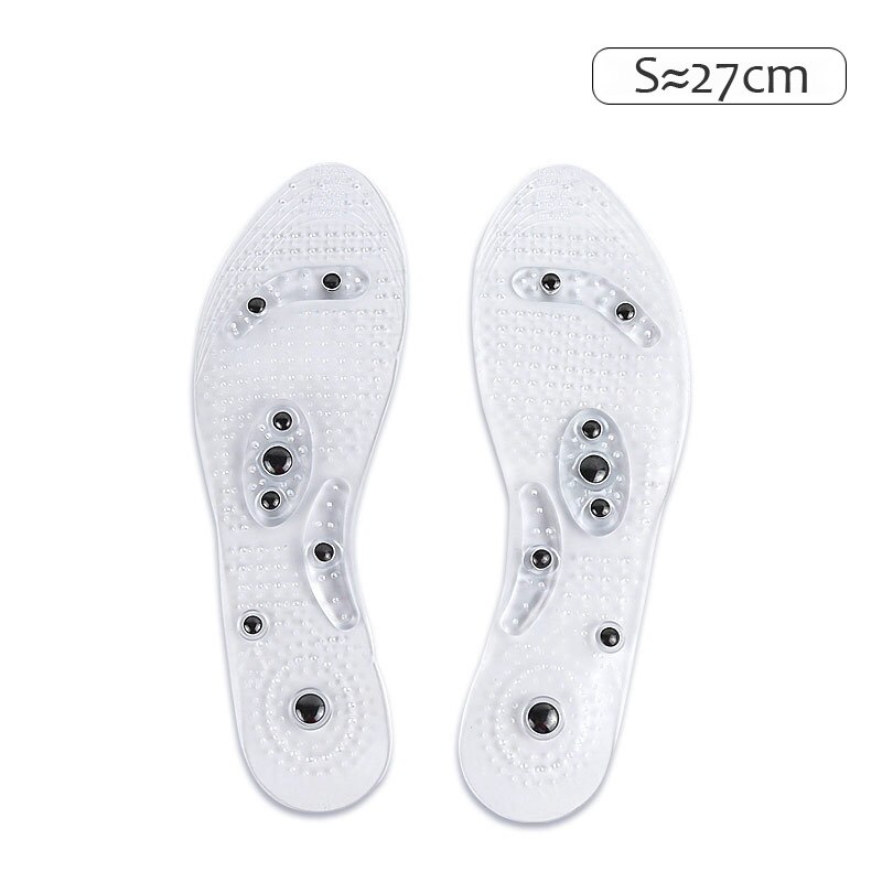 Magnetische Therapie Einlegesohlen 8 Stück Magnet Massage Gesundheit Schuhe Pad Männer Frauen Entspannung Fuß Pflege Komfort Sohlen: S-transparent