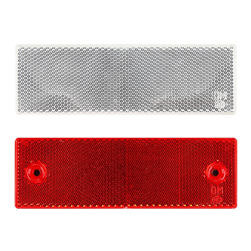 1 PCS Adhesive Plastic Reflector Car Warning Plate Stickers Sign For Car SUV Truck Motorcycle Safety Reflective Strips Red/white