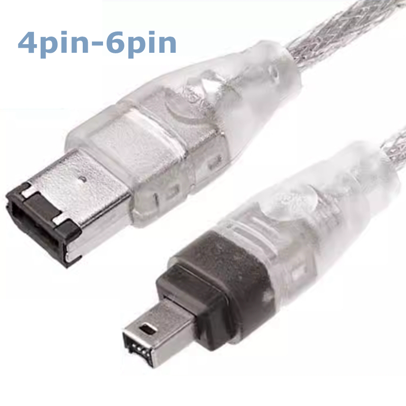 Høyhastighets for dv-kameraer ieee 1394 firewire-kabel usb 2.0 to 4- pins og 4- pins  to 6- pins og 4- pins  to 4- pins ilink ieee 1394b- kabel: Hvit