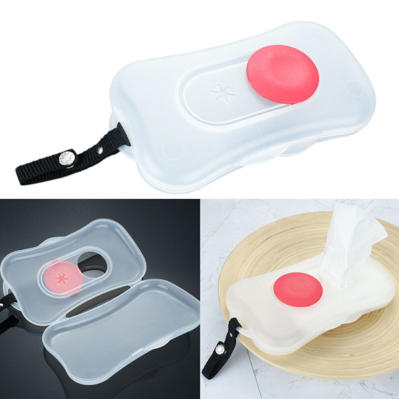Caja de toallitas de viaje para bebé, caja de toallitas húmedas para niños, dispensador de toallitas, caja de almacenamiento portátil para exteriores para toallitas húmedas