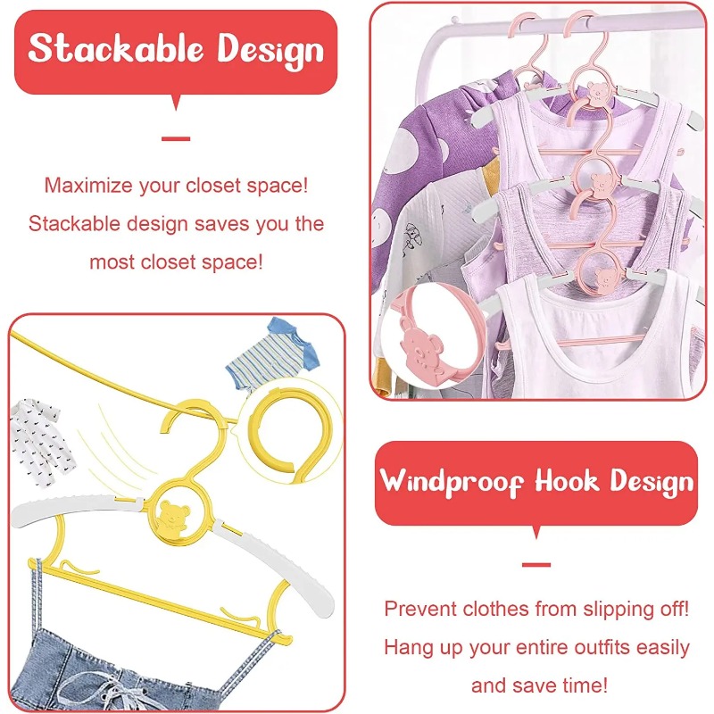1 Stuk Antislip Baby Kleerhanger Verstelbare Opberghangers Schattige Kinderkleding Organizer Kast Kinderen Baby Jassen Rek