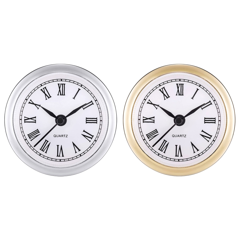 Mini inserto de reloj de 2,4 pulgadas, 61mm, reloj de cuarzo redondo, movimiento de ajuste, reloj en miniatura, Nume romano,