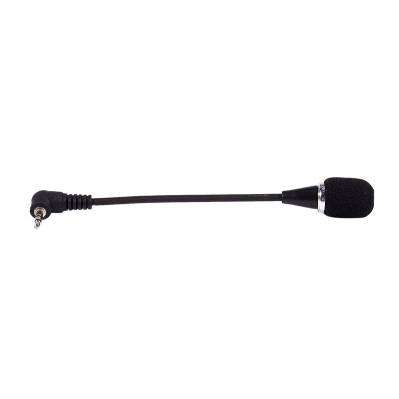 Flexible 3.5mm Jack Mini Microphone Mic For PC Laptop Desktop Skype Yahoo Black