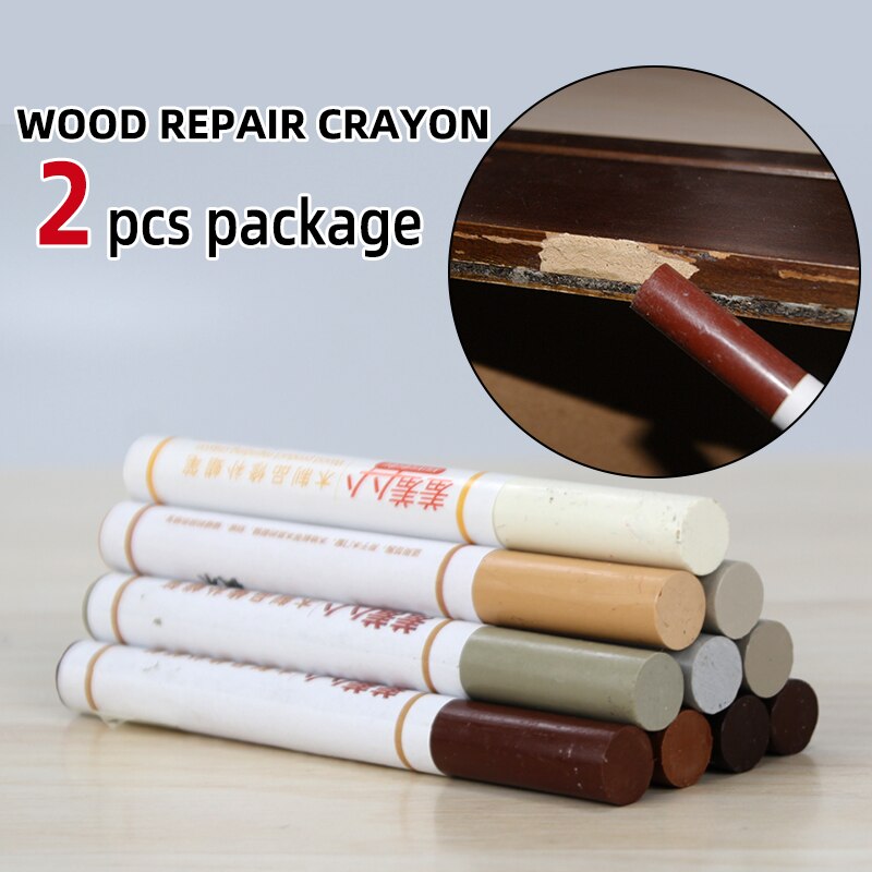 2 pcs set wooden repair crayon floor nail eye hole scratch Crack repair composite repair material