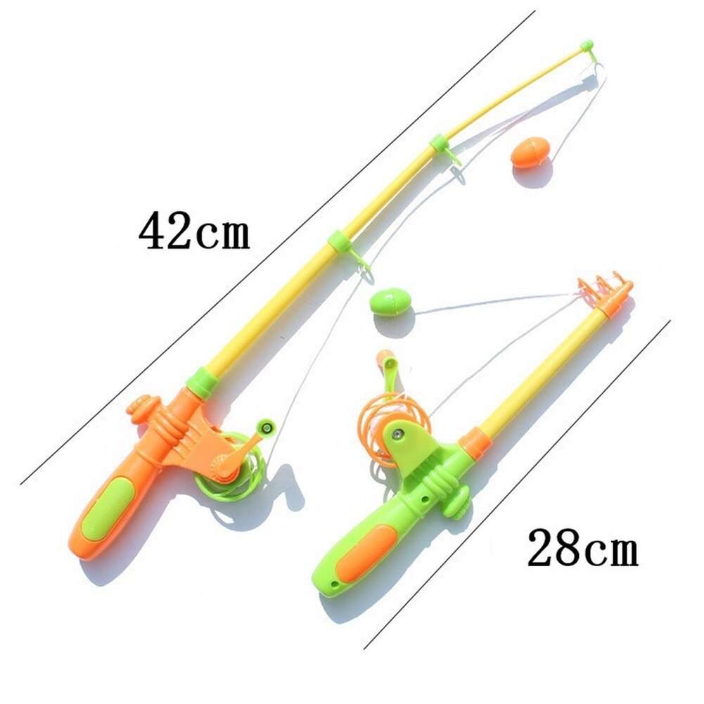 Jouet de pêche magnétique canne jeu de filet pour enfants enfant modèle jouer jeux de pêche jouets de plein air (6 poissons + 1 canne)