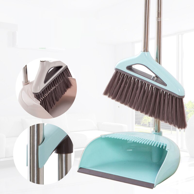 Broom Set Folding Household Cleaning Tools Plastic PP Broom Combination Soft Hair Cleaning Bathroom Wiper Artifact