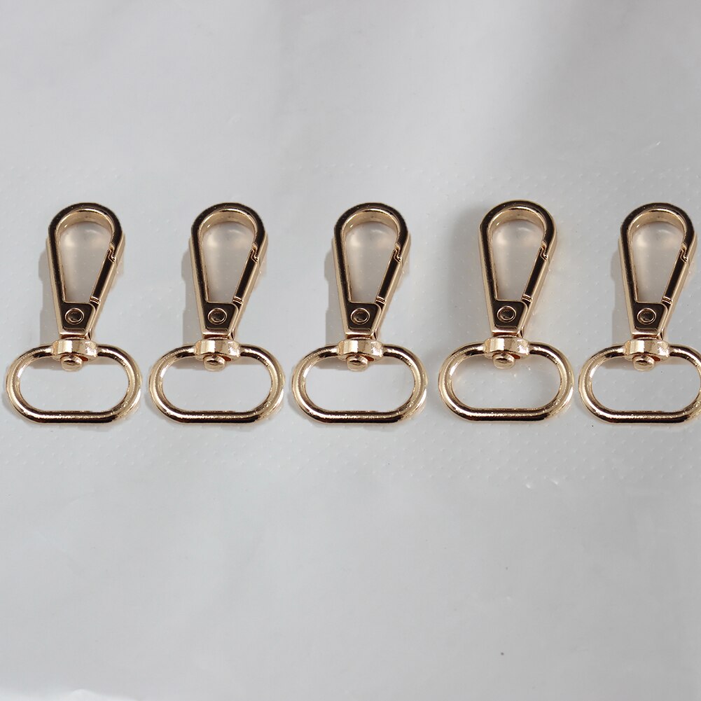 5Pcs 4 Sizes Metal Swivel Trigger Lobster Clasps For Bag Hook Key Chain DIY Zinc Alloy Gold Silver Belt Buckle Bag Accessories: gold XL