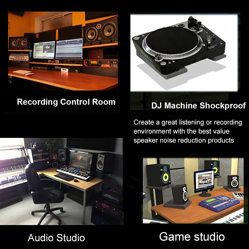 Studio Monitor Isolation Pads High Density Acoustic Foam For Most Speaker Stand Piano Room Sound Reinforcement Cushion