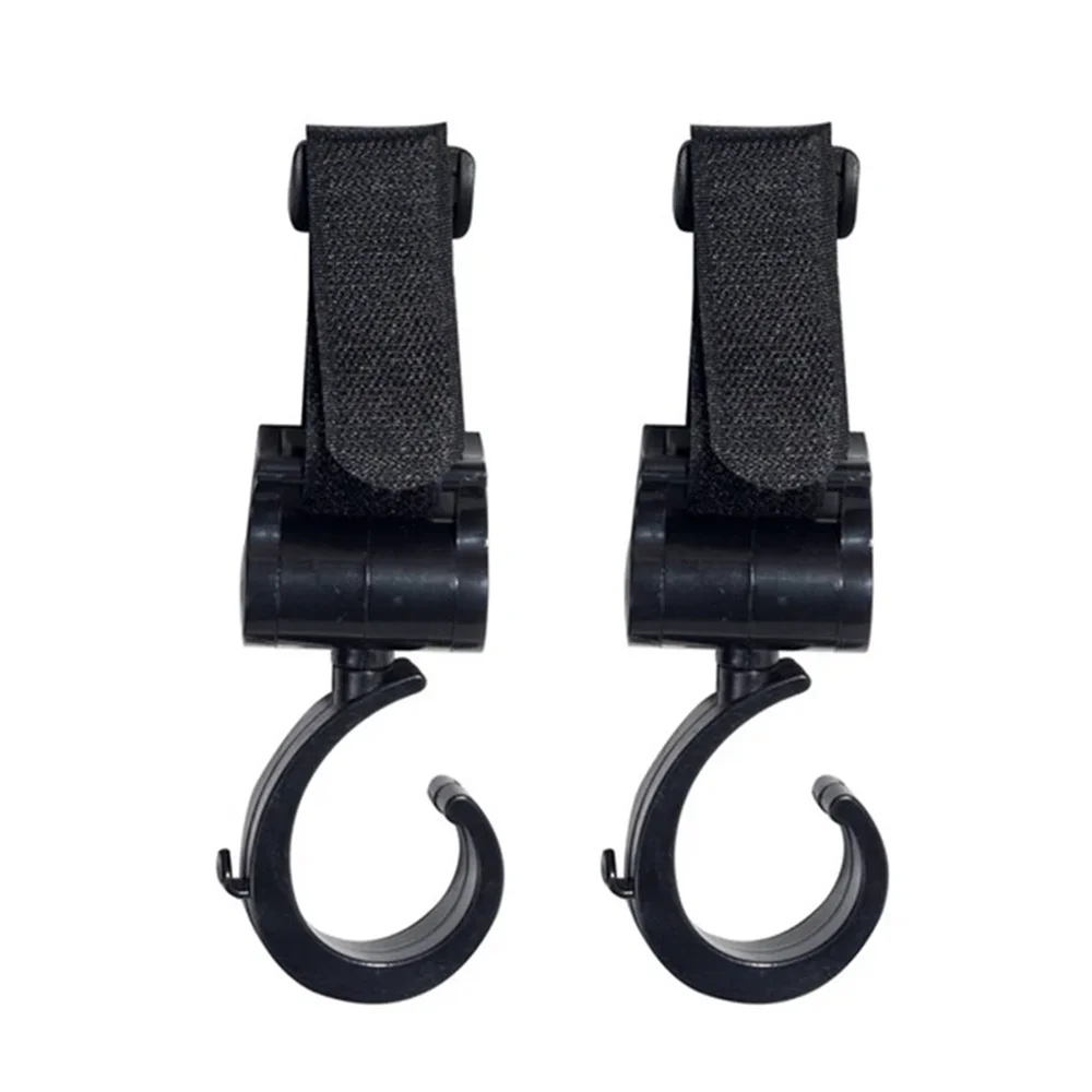 2PCS Gancio per carrozzina Accessori per passeggino Shopping Prop Ganci rotanti a 360 gradi Ganci per passeggino per uscire: Default Title