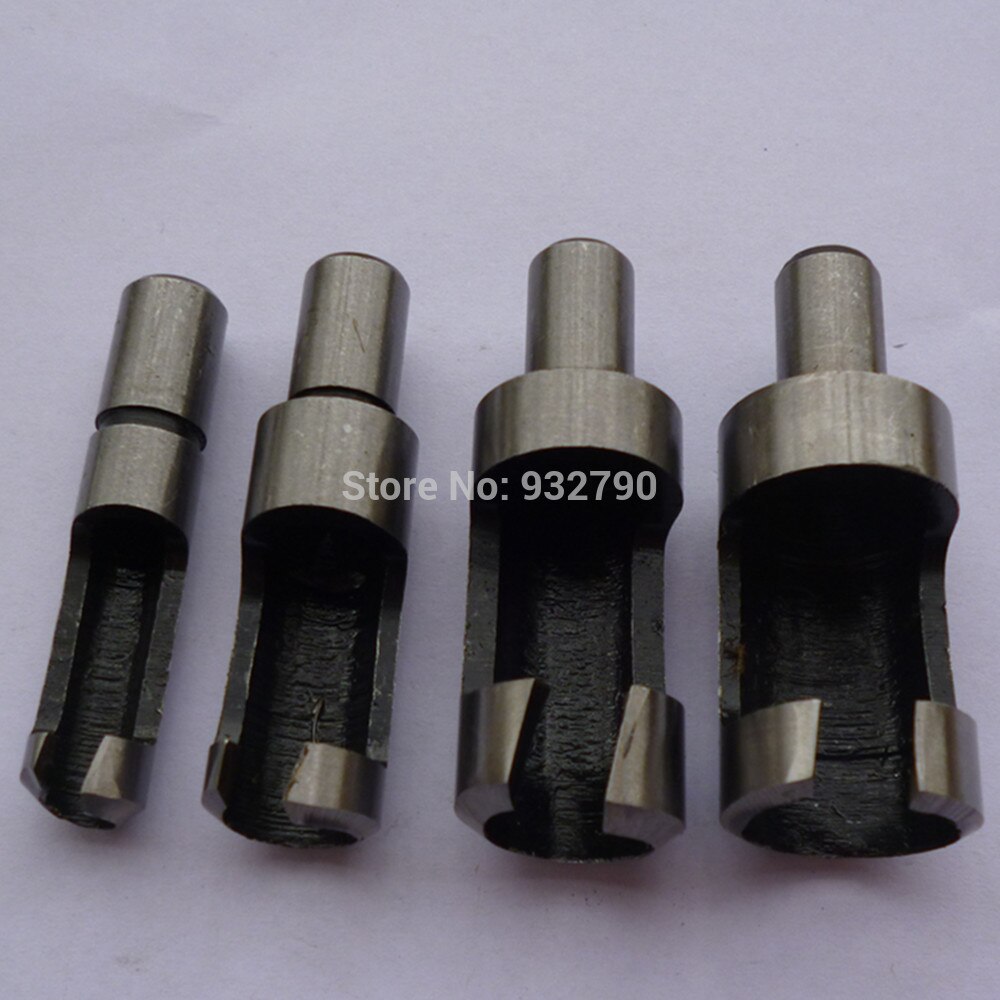 4 Stuks Plug Cutter Boor Set Power Tools 1/4 "3/8" 1/2 "5/8" Timmerwerk Houtbewerking Hout plug Cutter Snijgereedschap Boor Set