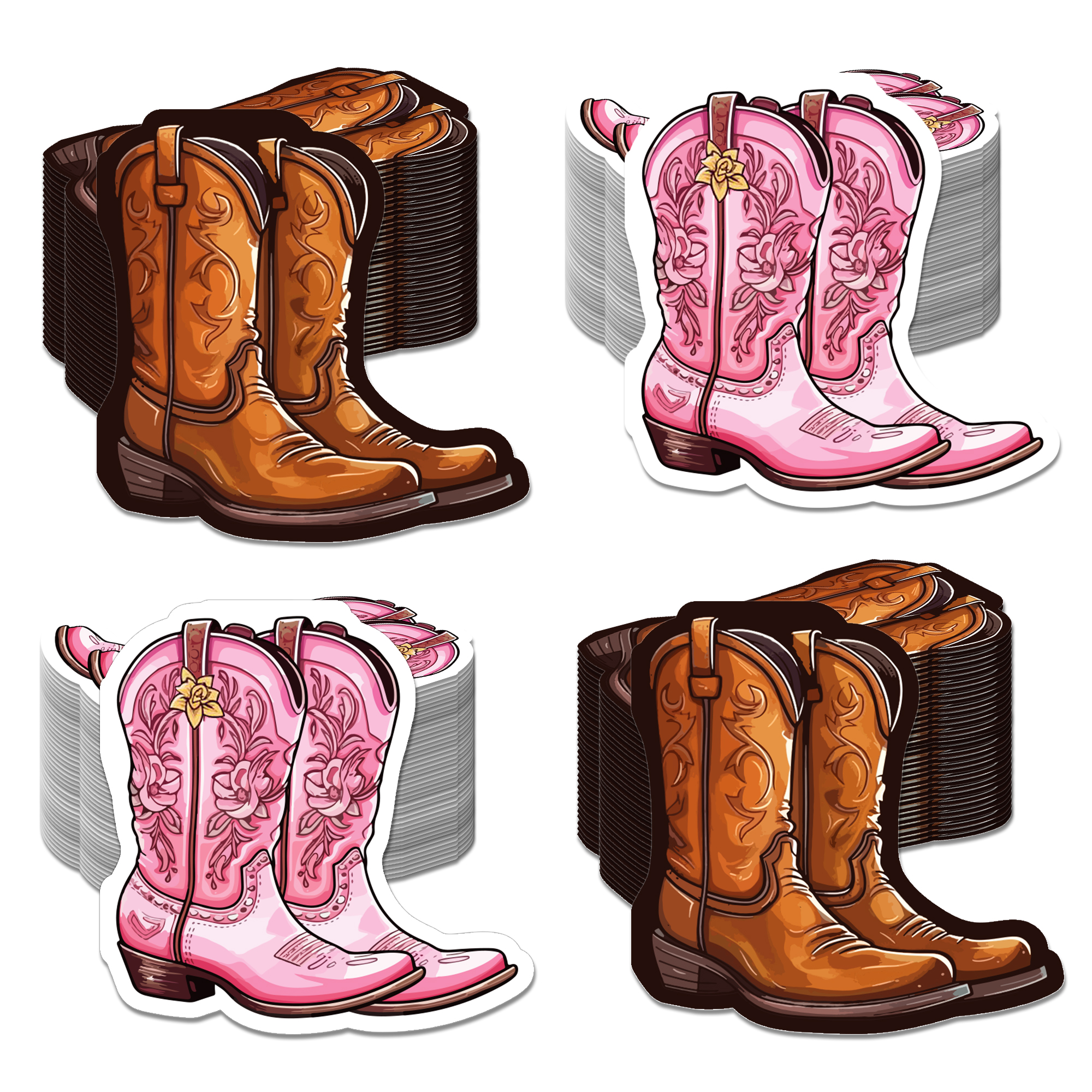 20 pçs cowboy cowgirl botas padrão guardanapos de papel descartáveis toalhas de mão guardanapo de jantar guardanapos de convidados tecidos para festa
