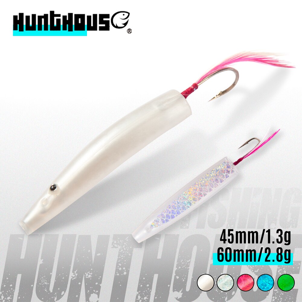Hunthouse-cuchara de plástico duro para pesca, cebos de pesca para curricán, spinners, cuchara para Lucio, Surf Yumizuno, 45 y 60mm