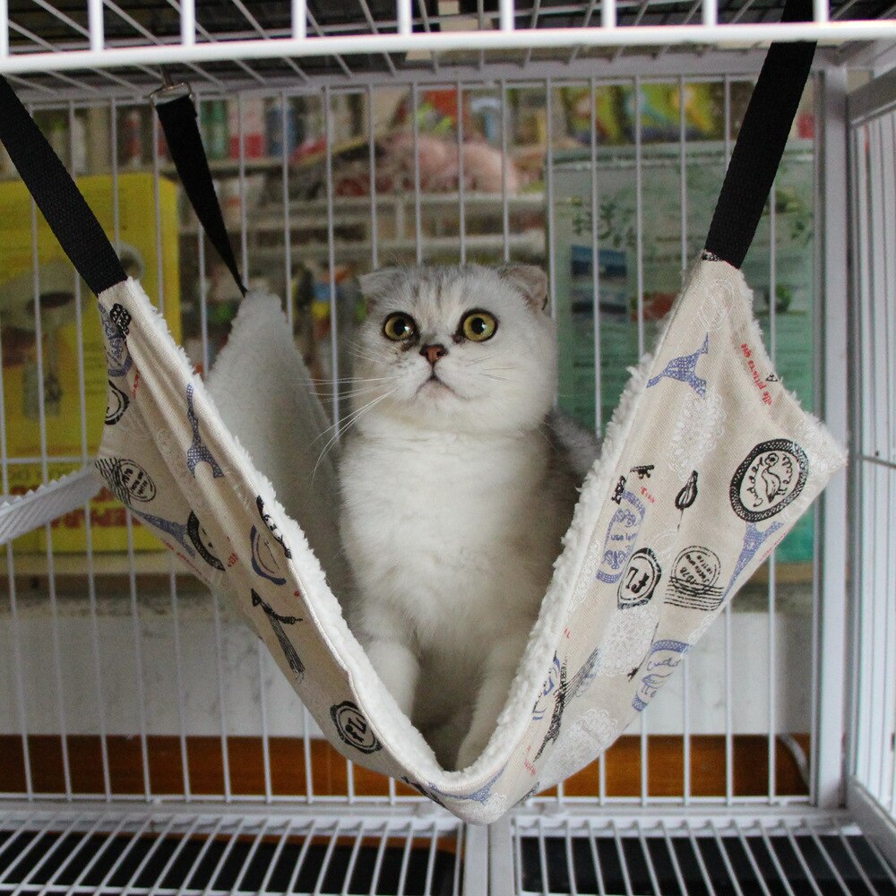 Lit pour chat en coton et lin, série en laine d'agneau, tour à pois étoile léopard, solide, populaire, lit doux pour chat,
