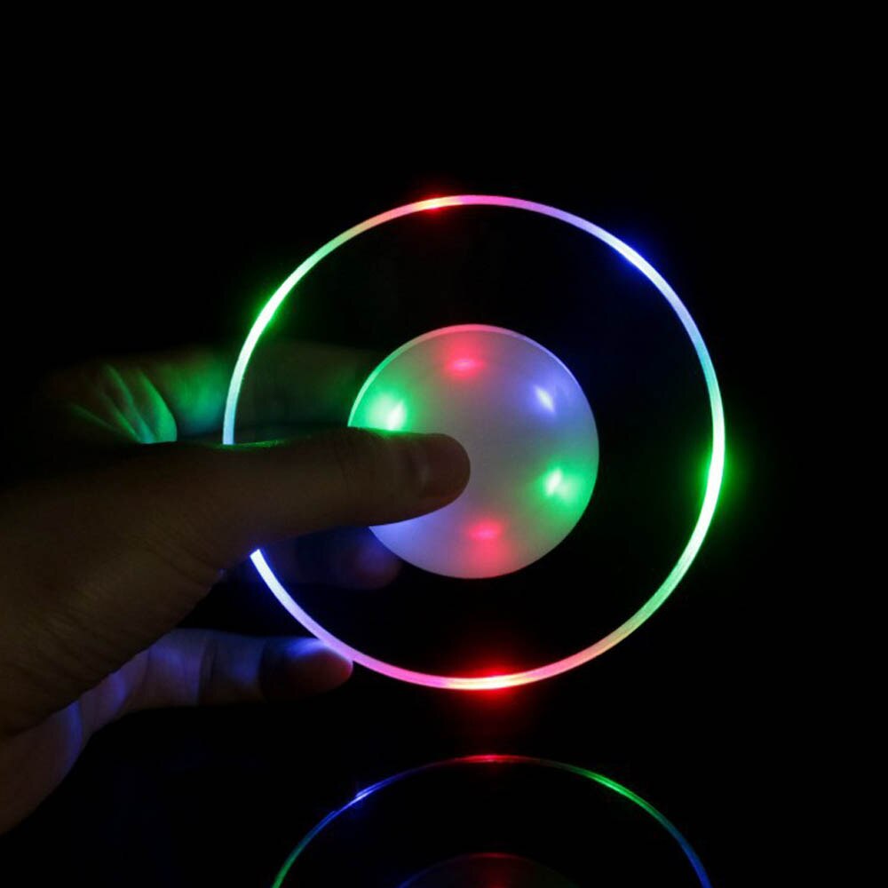 LED Luminous Acrylic Coaster Bar Mat ON/OFF Disposable Drink Coaster for KTV Beer Cocktail Party Wedding Bar Christmas