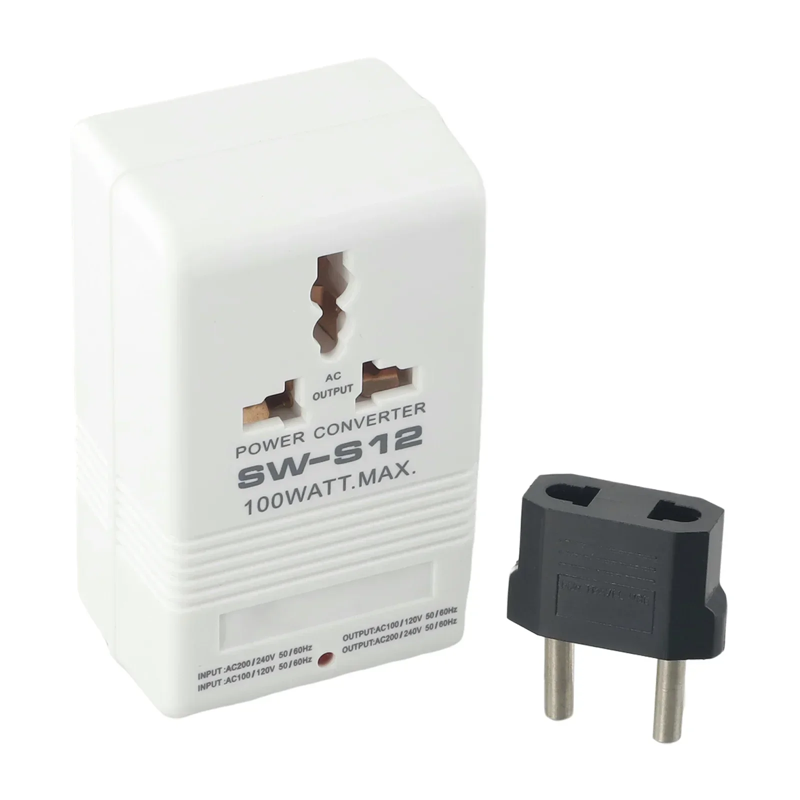 Step UP OF Down Converter Transformator 100W 110V/120V Naar 220V/240V + EU Adapter Bidirectionele Converter Transformator 100W