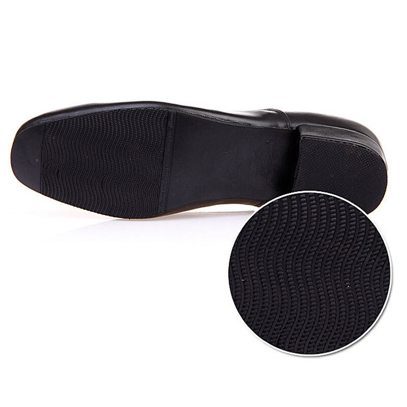 Latinska dansskor för män svart läder sällskapsdansskor lågklackat 2.5cm pojke manlig moderna dansskor storlek 38-46 wd349