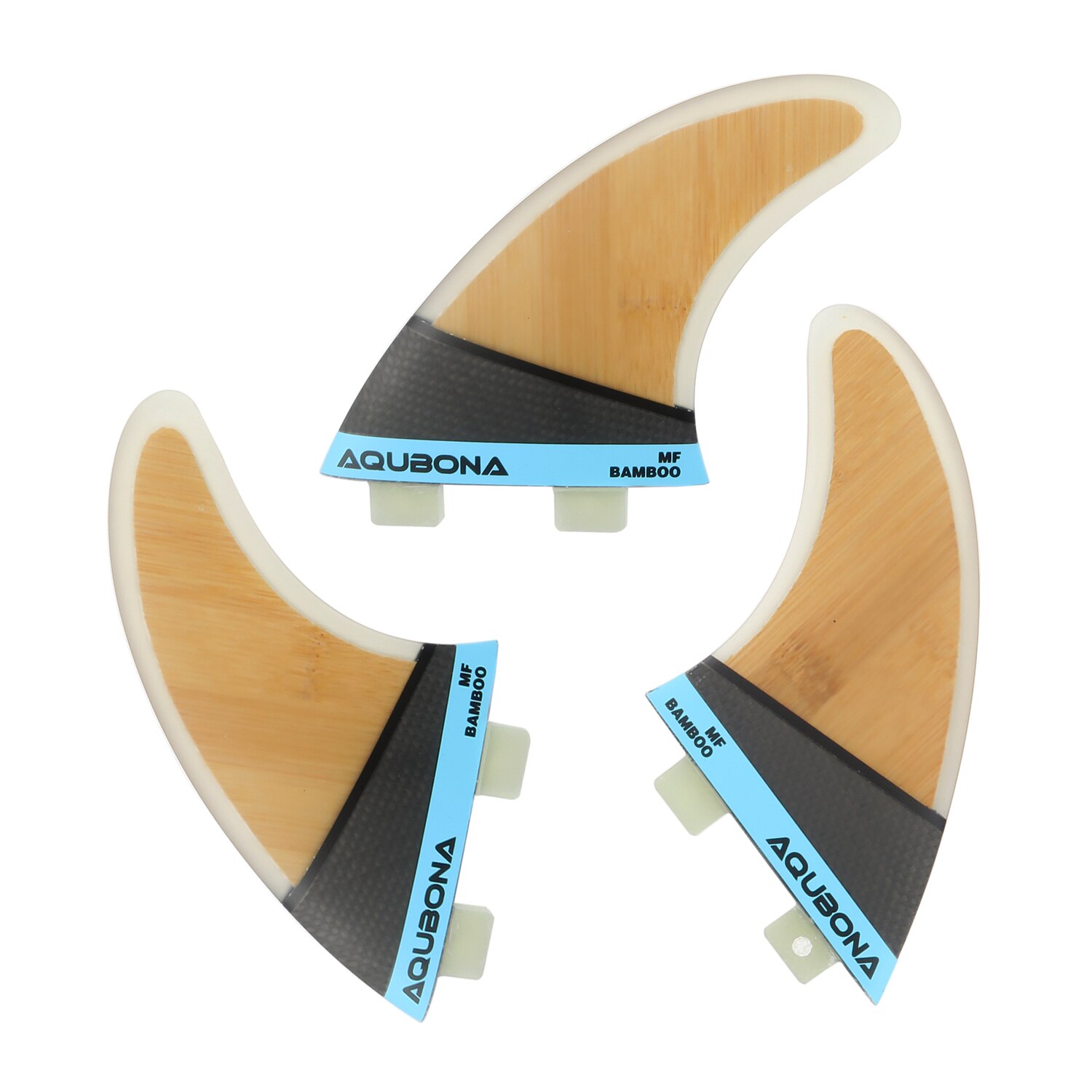 Aqubona Surfboard Thruster Fins MF Fcs Future Surf Fins 3pcs Fiberglass Surfing Accessory: FCS-BAMBOO