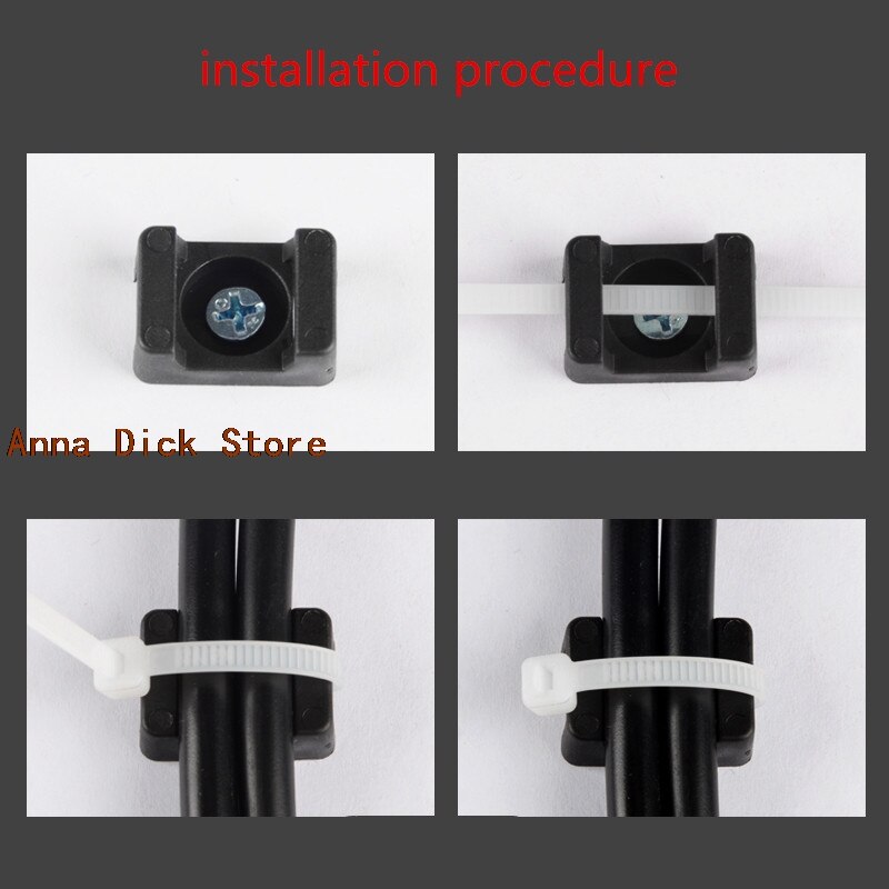 100Pcs Tie Bevestiging Zetel Tie Bevestiging Plaat Tie Bevestiging Apparaat Tie Bevestiging Apparaat Tie Bevestiging Apparaat Retainer Harnas