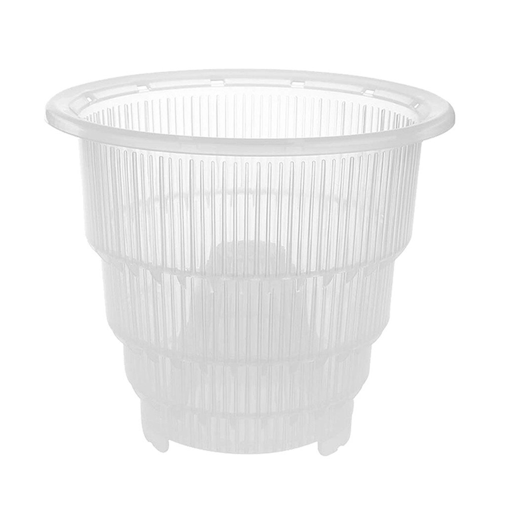 Meshpot 10cm/12cm /15 cm Clear Plastic Orchid Pots With Holes Air Pruning Function and Root Growth Slots Plastic Flower Pot