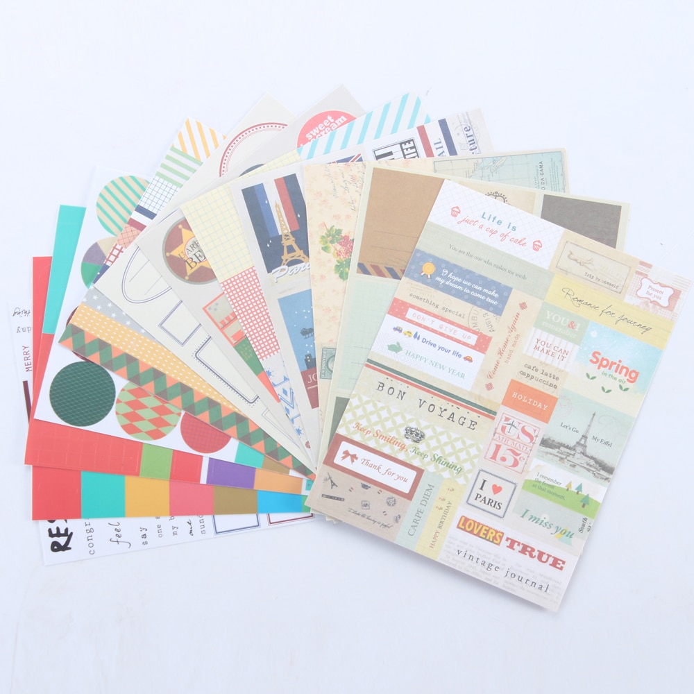 Cute cartoon school kids notebook sticker set,student basic stickers stationery for personal diary planner