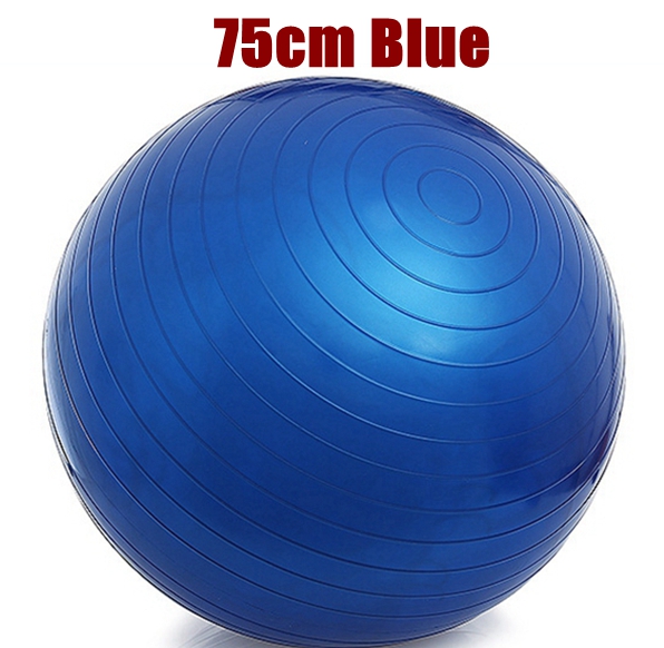 55Cm 65Cm 75Cm Yoga Bal Pvc Verdikking Fitness Bal Yoga Bal Pilates Bal: 75cm Blue