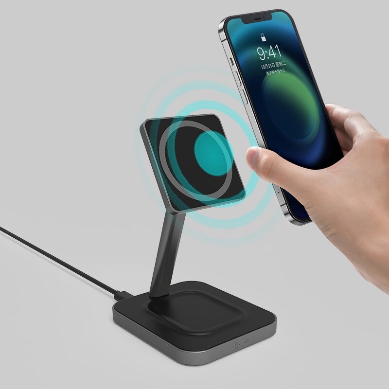 2-- in- -1- wireless-ladegerät mit , 15w schnelllade-ladestationen für sicheres iphone 12, 12 pro, , 12 pro max und ,12 mini.