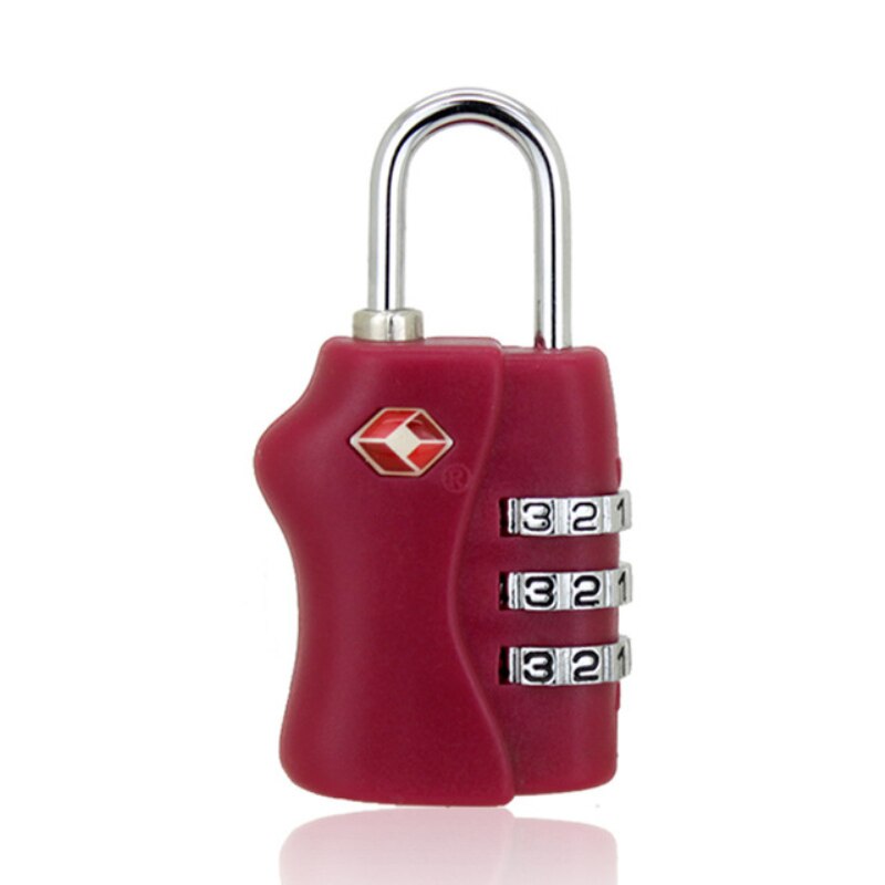 Luggage Metal Code Password Locks TSA Customs Code Lock TSA338 Luggage Small Lock Travel Safe Anti-Theft Password Lock Protectio: Rose red