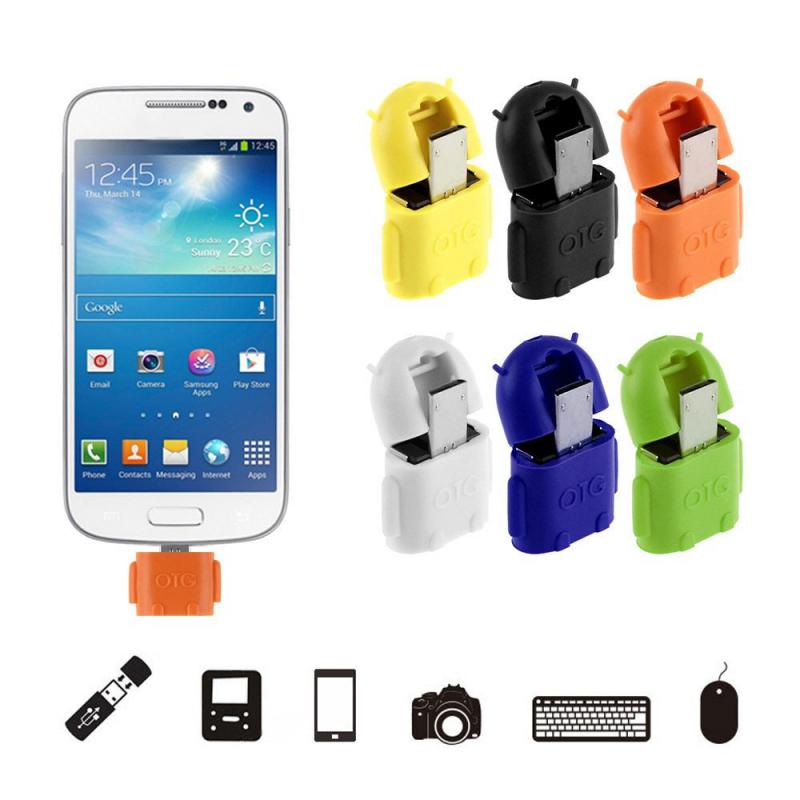 Android OTG Robot Testa di Conversione Usb Tablet Del Telefono Mobile U Disco Collegamento V8 lettore di Schede Portatile Cavo Adattatore USB TXTB1