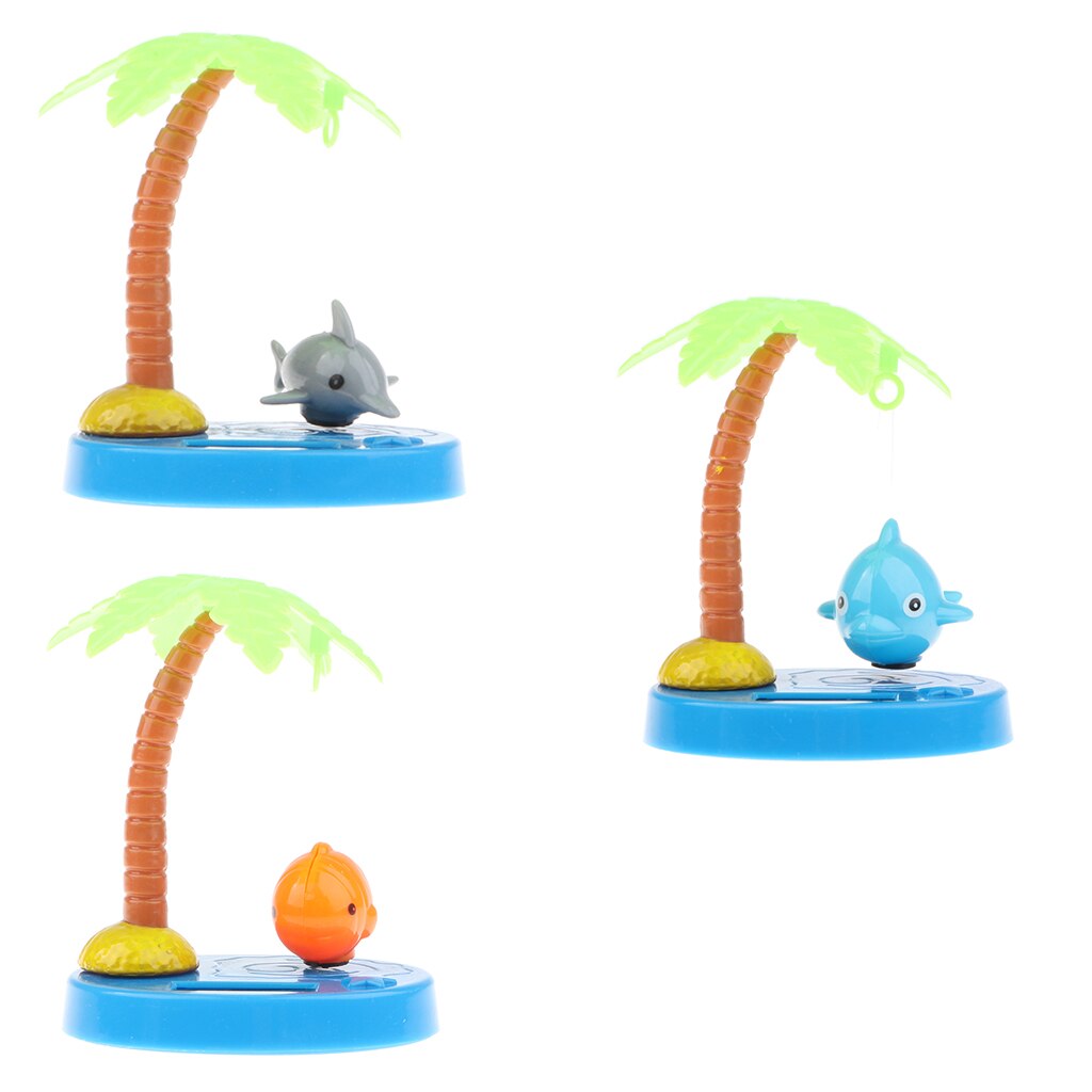 Schattige Zonne-energie Bobble Figuur Kokospalm Eiland Bobble Figuur Speelgoed