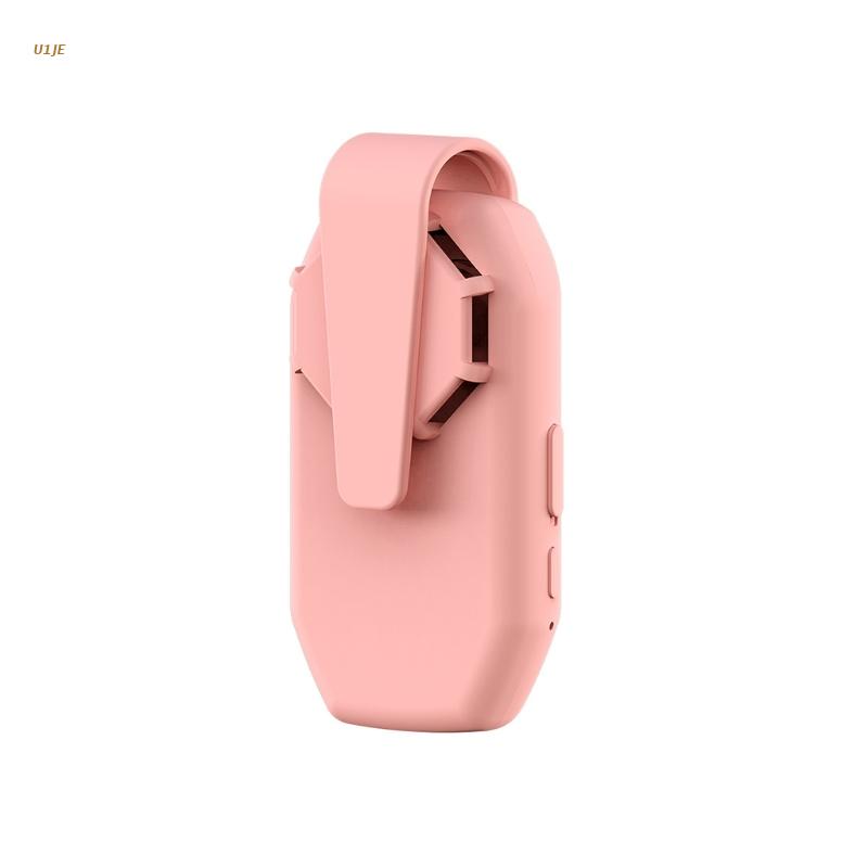 F92F Personal Wearable Air Face Fan for Face Mask USB Rechargeable Mini Portable Reusable Clip Fan for Outdoor Cycling Travel: Pink